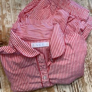EUC Lake Pajama scarlet poplin set size medium